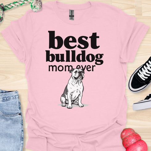 Best bulldog mom ever - V7 - Elegant Pattern T-Shirt